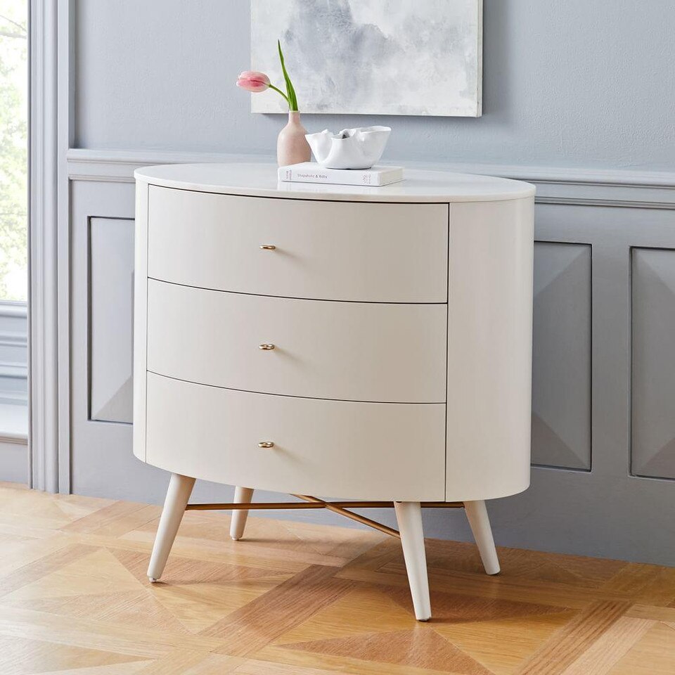 Penelope 3Drawer Dresser Oyster w/ Marble Top west elm United Kingdom